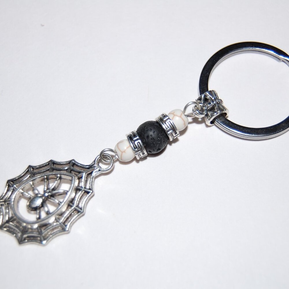 Spider Keychain,Spider Keyring,Gemstone Beads,Gift,Birthday,Party